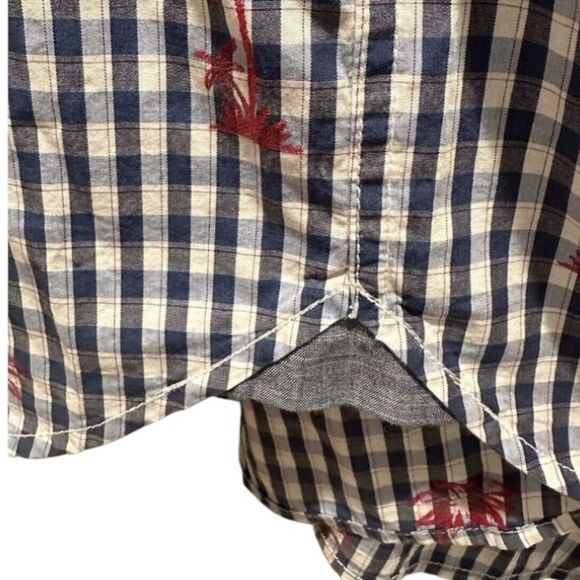 Tommy Bahama Palm Gingham NWT Ocean Deep Classic Fit 100% Cotton Shirt Small - Picture 6 of 10